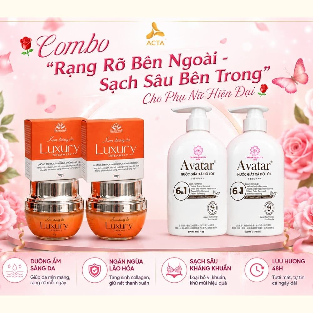 🌹 Combo "Rạng Rỡ Bên Ngoài - Sạch Sâu Bên Trong" Cho Phụ Nữ Hiện Đại 🌹 - Hình 1