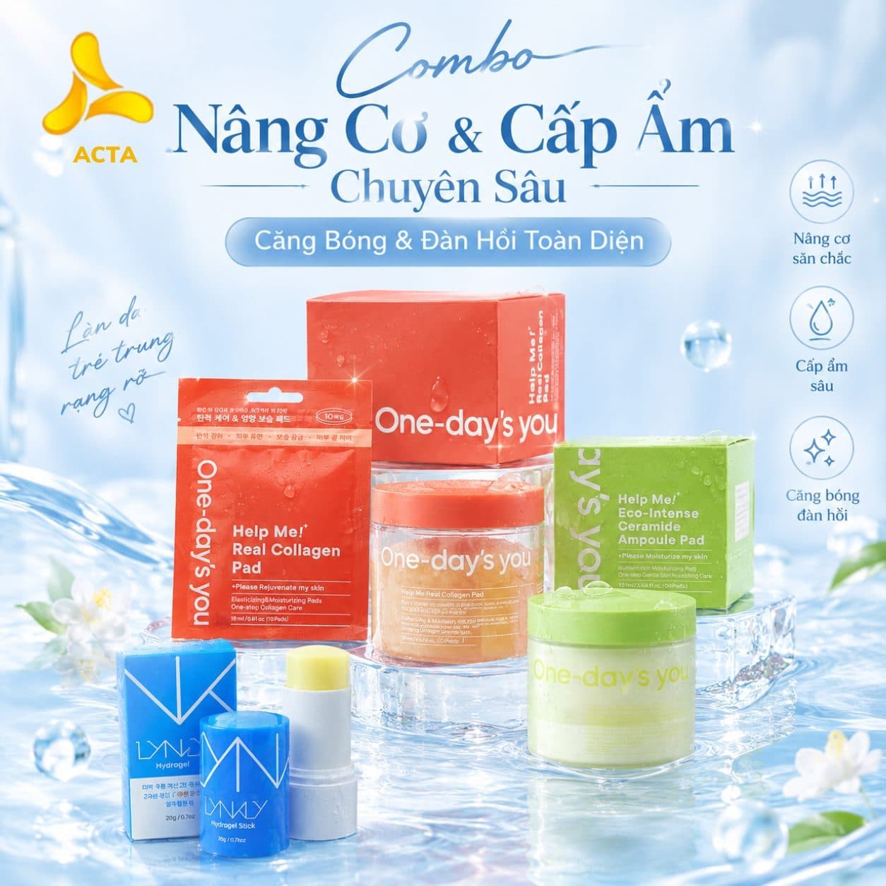 Combo Nâng Cơ & Cấp Ẩm Chuyên Sâu - Căng Bóng & Đàn Hồi Toàn Diện - Hình 1