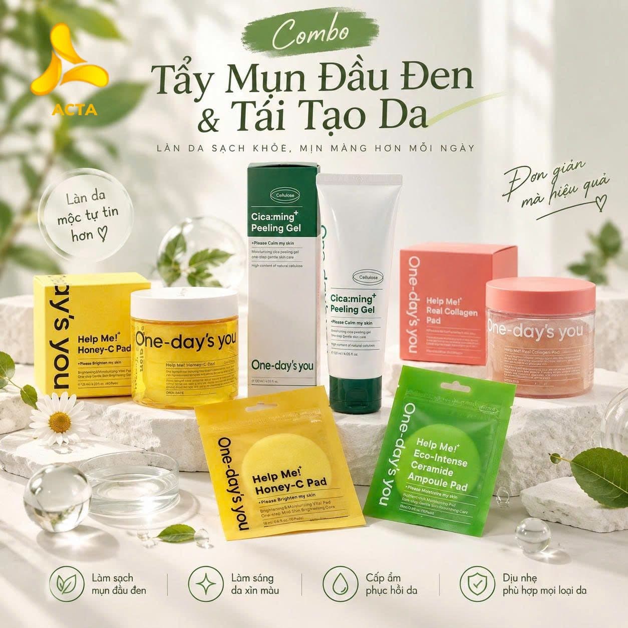 Combo Tẩy Mụn Đầu Đen & Tái Tạo Da - Hình 1