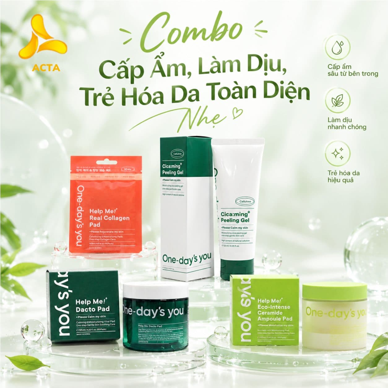 Combo Cấp Ẩm, Làm Dịu, Trẻ Hóa Da Toàn Diện - Hình 1