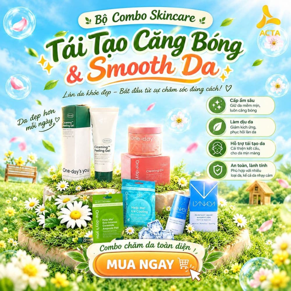 Bộ Combo Skincare Tái Tạo Căng Bóng & Smooth Da - Hình 1