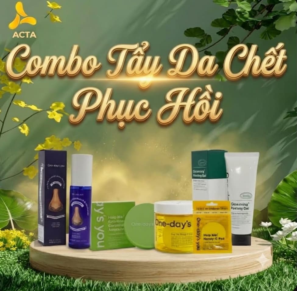 Combo Tẩy Da Chết, Triệt Mụn Đầu Đen & Phục Hồi Da - Hình 1