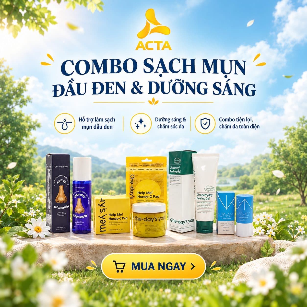 Combo Sạch Mụn Đầu Đen & Dưỡng Sáng - Hình 1