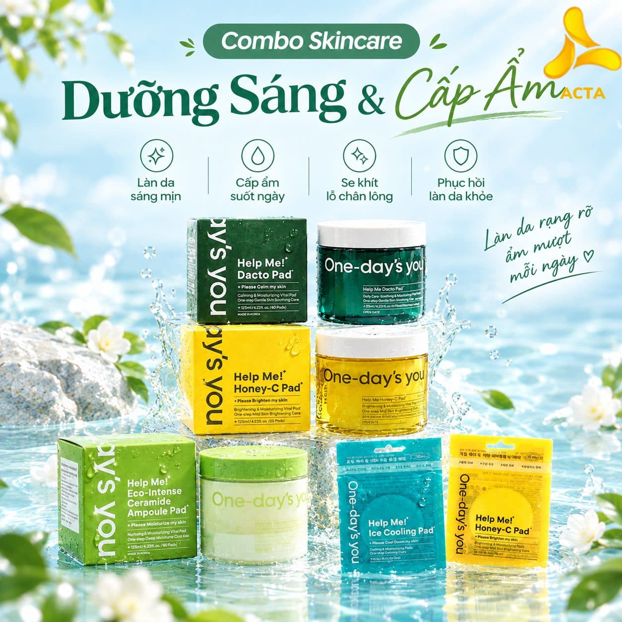 Combo Skincare Dưỡng Sáng & Cấp Ẩm - Hình 1