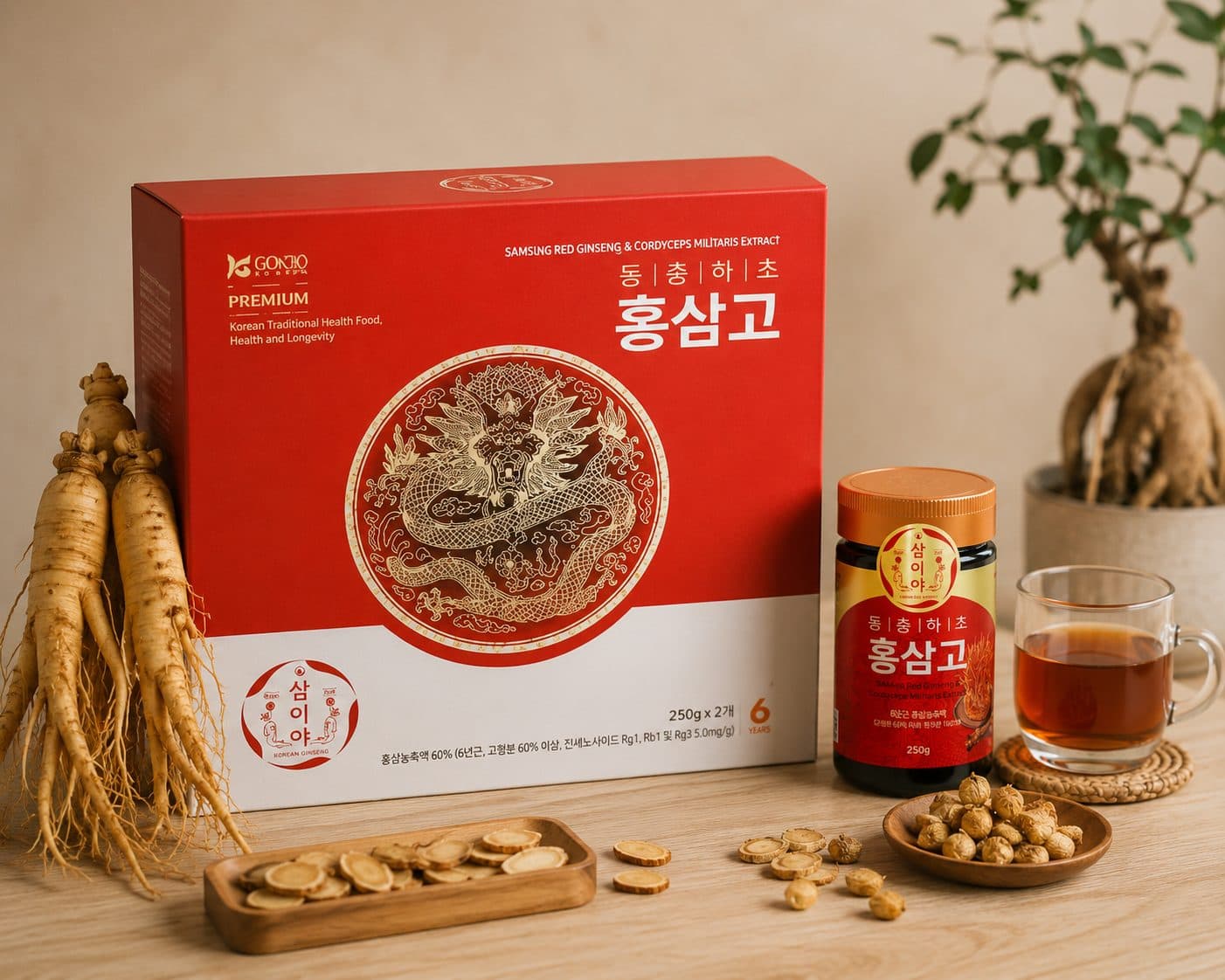 Combo Sức Khỏe & Vóc Dáng Toàn Diện: Hồng Sâm 365, Cao Gonjo & Motemaslim - Hình 1