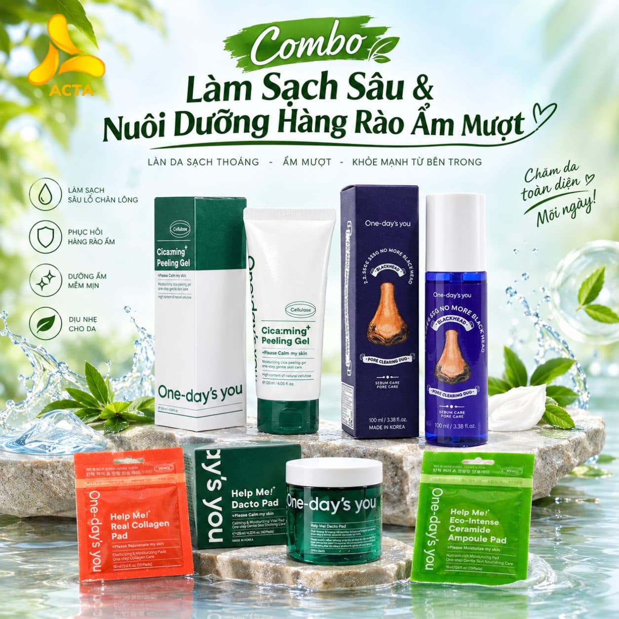 Combo Làm Sạch Sâu & Nuôi Dưỡng Hàng Rào Ẩm Mượt - Hình 1
