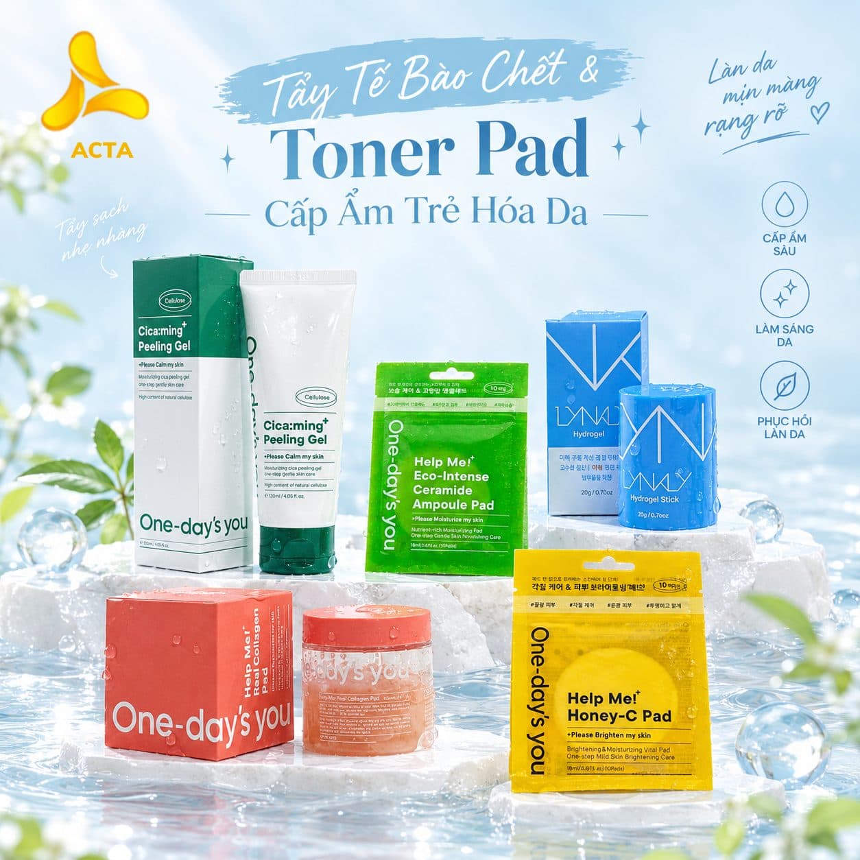 Tẩy Tế Bào Chết & Toner Pad Cấp Ẩm Trẻ Hóa Da  - Hình 1