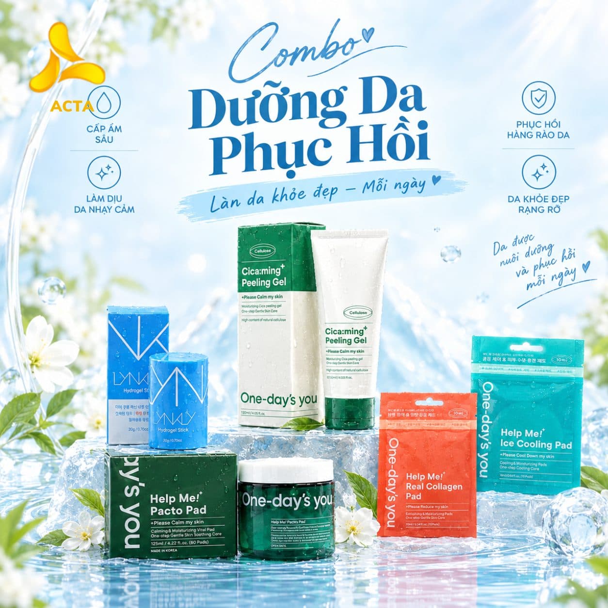 Combo Cấp Ẩm Đa Tầng & Nâng Cơ Da - Hình 1